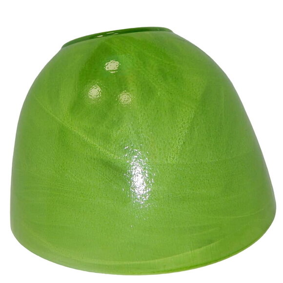 Set of 2 EUC Vintage Green Sea Glasbruk Swedish Asymmetric Art Glass Bowl - Picture 3 of 13